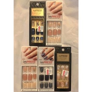 Lot of 5 Kiss imPRESS Press-On Nail Sets All NEW